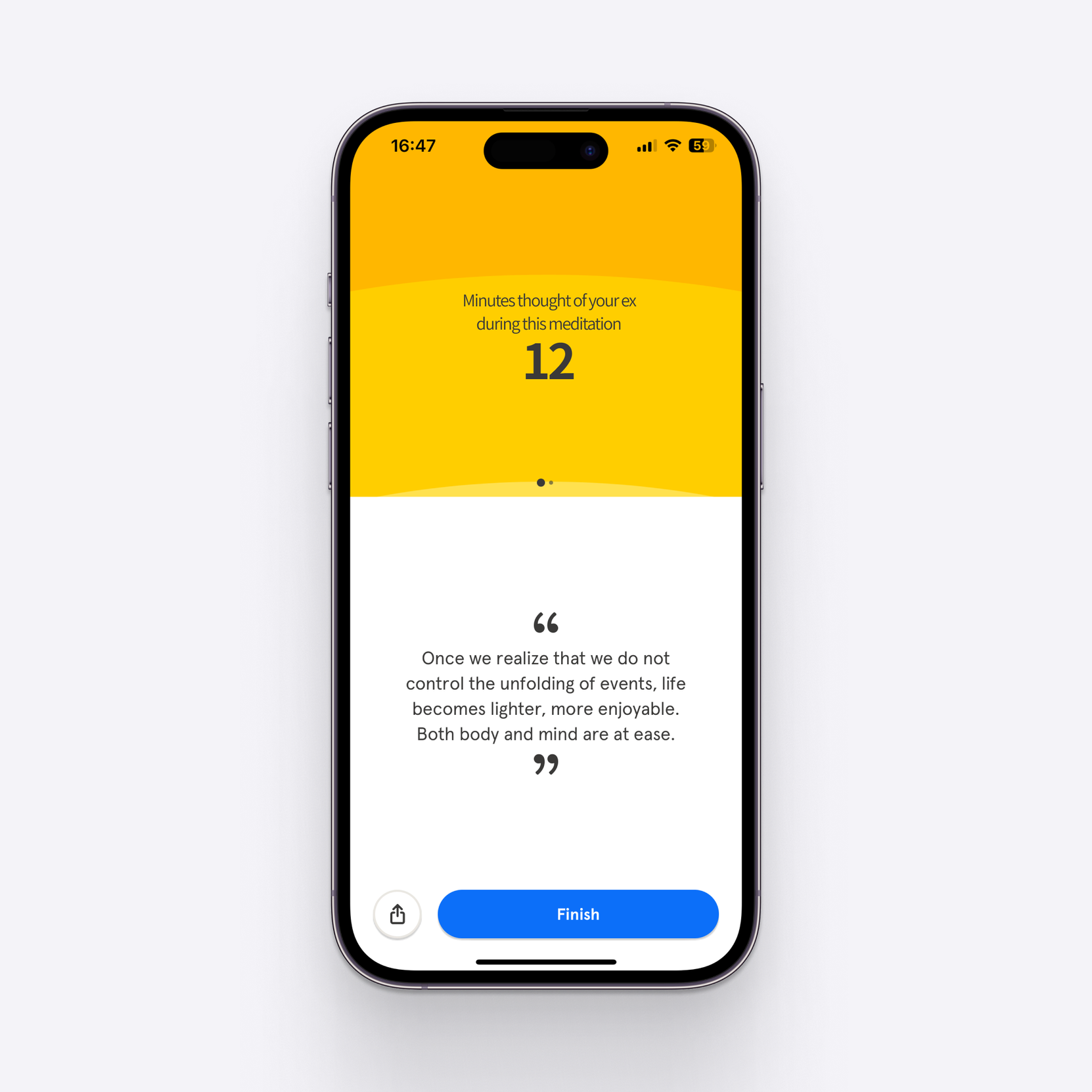 A gentle reminder after meditation that you are still feeling.
